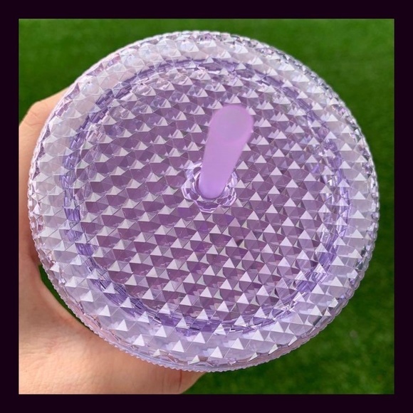 2021 Starbucks China Iridescent Purple Glitter Studded 24oz Tumbler Straw Cup - Picture 5 of 7